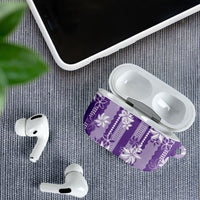 Hawaii Kakau Tribal AirPods Case With Purple Tiare