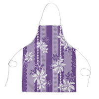 Hawaii Kakau Tribal Apron With Purple Tiare