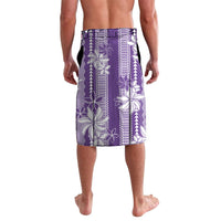 Hawaii Kakau Tribal Lavalava With Purple Tiare