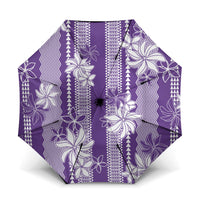 Hawaii Kakau Tribal Umbrella With Purple Tiare