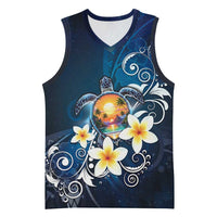 Hawaii Honu Basketball Jersey Polynesian Curves Plumeria - Polynesian Pride