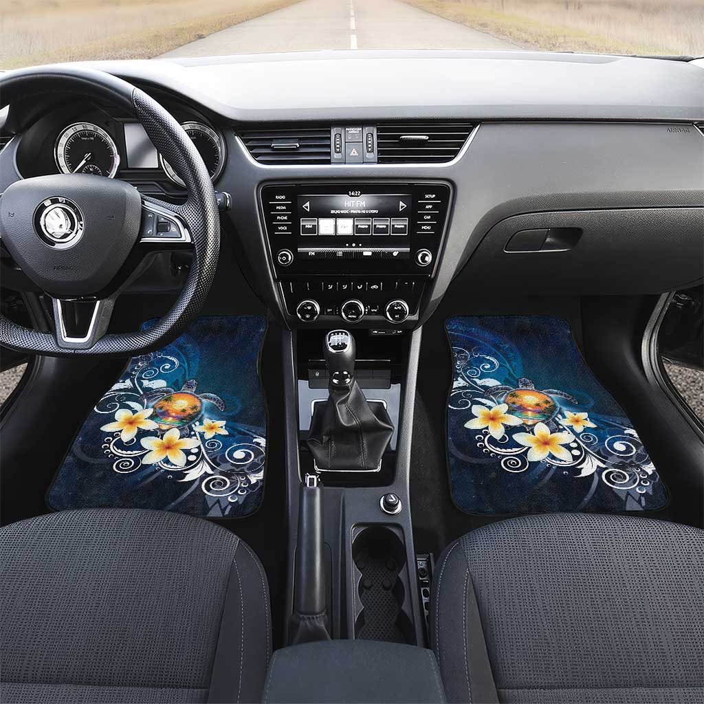 Hawaii Honu Car Mats Polynesian Curves Plumeria - Polynesian Pride