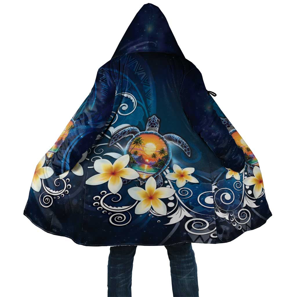 Hawaii Honu Cloak Polynesian Curves Plumeria - Polynesian Pride