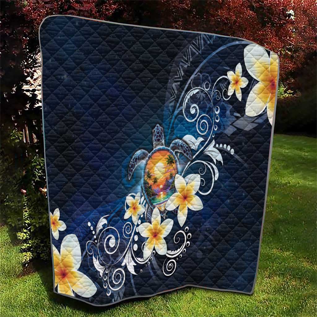 Hawaii Honu Quilt Polynesian Curves Plumeria - Polynesian Pride