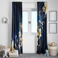 Hawaii Honu Window Curtain Polynesian Curves Plumeria - Polynesian Pride