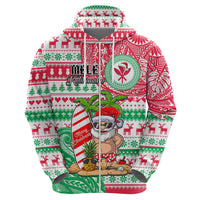 Hawaii Christmas Hoodie Santa Claus Surf Mele Kalikimaka LT05 - Polynesian Pride