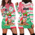 Hawaii Christmas Hoodie Dress Santa Claus Surf Mele Kalikimaka LT05 - Polynesian Pride