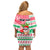 Personalized Hawaii Christmas Family Matching Off Shoulder Short Dress and Hawaiian Shirt Santa Claus Surf Mele Kalikimaka LT05 - Polynesian Pride