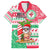 Personalized Hawaii Christmas Family Matching Short Sleeve Bodycon Dress and Hawaiian Shirt Santa Claus Surf Mele Kalikimaka LT05 Dad's Shirt - Short Sleeve Red - Polynesian Pride