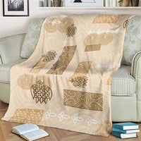 Vintage Lapita Blanket Iconic Double Face Pattern Beige