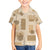 Vintage Lapita Family Matching Long Sleeve Bodycon Dress and Hawaiian Shirt Iconic Double Face Pattern Beige