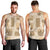 Vintage Lapita Men Tank Top Iconic Double Face Pattern Beige