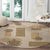 Vintage Lapita Round Carpet Iconic Double Face Pattern Beige