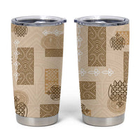 Vintage Lapita Tumbler Cup Iconic Double Face Pattern Beige