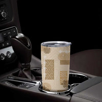 Vintage Lapita Tumbler Cup Iconic Double Face Pattern Beige