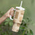 Vintage Lapita Tumbler With Handle Iconic Double Face Pattern Beige