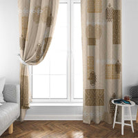 Vintage Lapita Window Curtain Iconic Double Face Pattern Beige