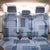 Vintage Lapita Back Car Seat Cover Iconic Double Face Pattern Blue