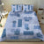 Vintage Lapita Bedding Set Iconic Double Face Pattern Blue