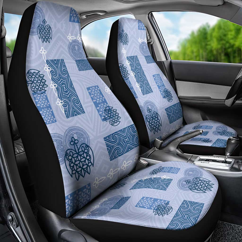 Vintage Lapita Car Seat Cover Iconic Double Face Pattern Blue