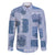Vintage Lapita Family Matching Mermaid Dress and Hawaiian Shirt Iconic Double Face Pattern Blue