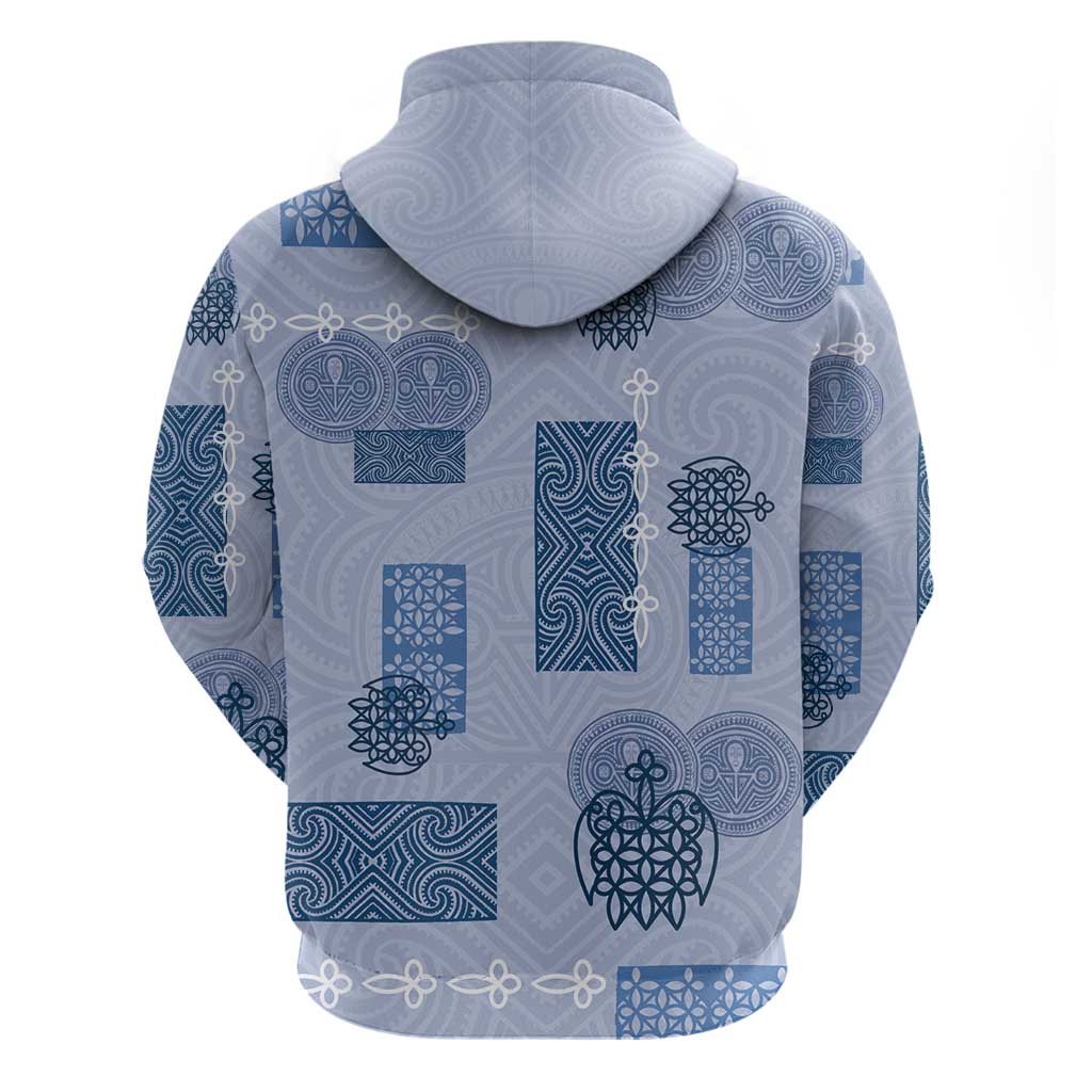 Vintage Lapita Hoodie Iconic Double Face Pattern Blue
