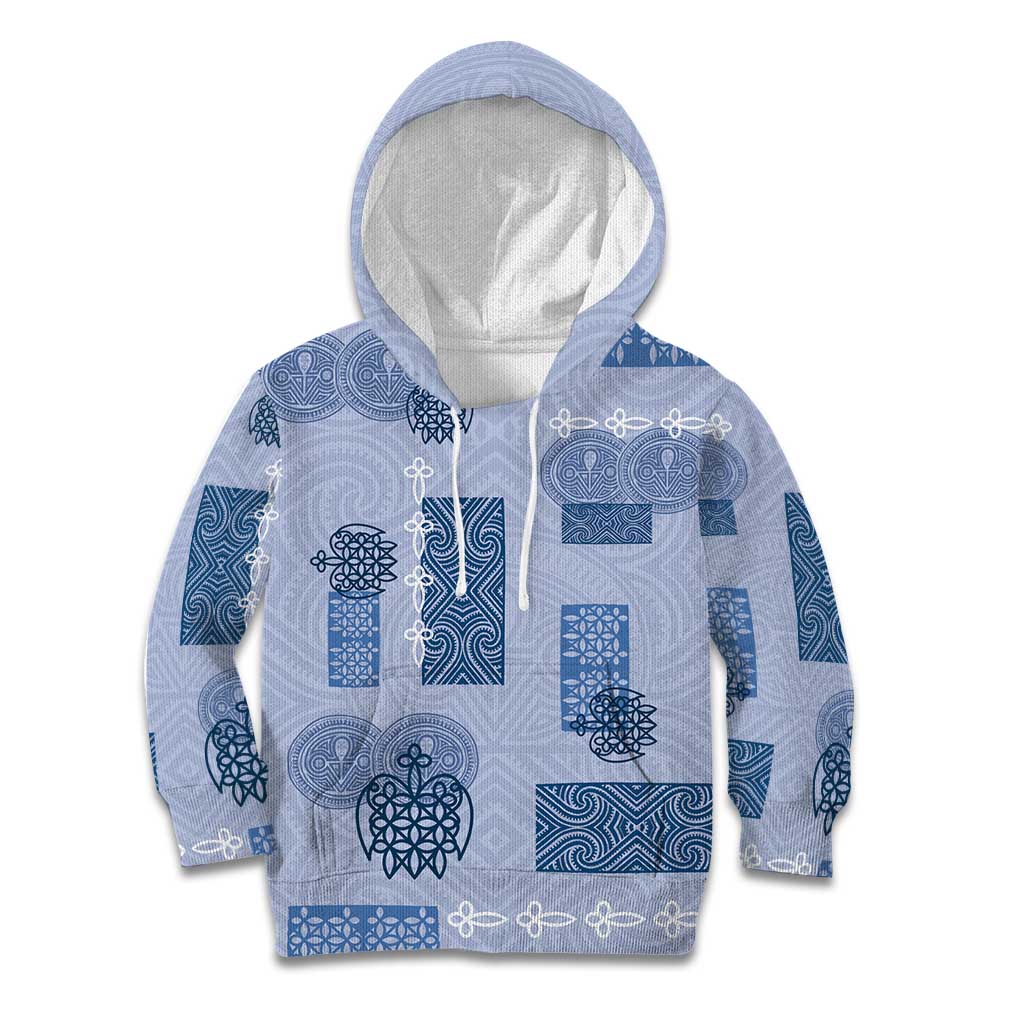 Vintage Lapita Kid Hoodie Iconic Double Face Pattern Blue