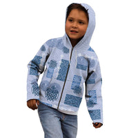 Vintage Lapita Kid Hoodie Iconic Double Face Pattern Blue