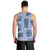 Vintage Lapita Men Tank Top Iconic Double Face Pattern Blue