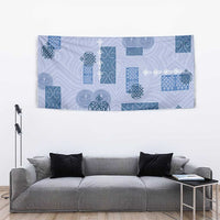 Vintage Lapita Tapestry Iconic Double Face Pattern Blue