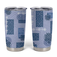 Vintage Lapita Tumbler Cup Iconic Double Face Pattern Blue