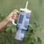 Vintage Lapita Tumbler With Handle Iconic Double Face Pattern Blue