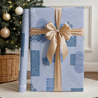 Vintage Lapita Wrapping Paper Iconic Double Face Pattern Blue - Polynesian Pride