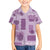 Vintage Lapita Family Matching Long Sleeve Bodycon Dress and Hawaiian Shirt Iconic Double Face Pattern Violet