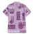 Vintage Lapita Family Matching Mermaid Dress and Hawaiian Shirt Iconic Double Face Pattern Violet