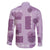 Vintage Lapita Family Matching Mermaid Dress and Hawaiian Shirt Iconic Double Face Pattern Violet