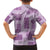 Vintage Lapita Family Matching Short Sleeve Bodycon Dress and Hawaiian Shirt Iconic Double Face Pattern Violet