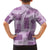 Vintage Lapita Family Matching Summer Maxi Dress and Hawaiian Shirt Iconic Double Face Pattern Violet