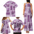 Vintage Lapita Family Matching Tank Maxi Dress and Hawaiian Shirt Iconic Double Face Pattern Violet