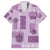 Vintage Lapita Family Matching Tank Maxi Dress and Hawaiian Shirt Iconic Double Face Pattern Violet