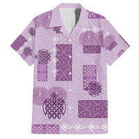 Vintage Lapita Hawaiian Shirt Iconic Double Face Pattern Violet