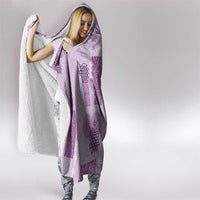 Vintage Lapita Hooded Blanket Iconic Double Face Pattern Violet