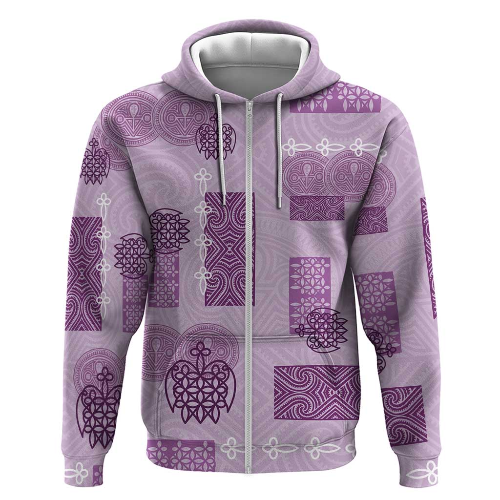 Vintage Lapita Hoodie Iconic Double Face Pattern Violet