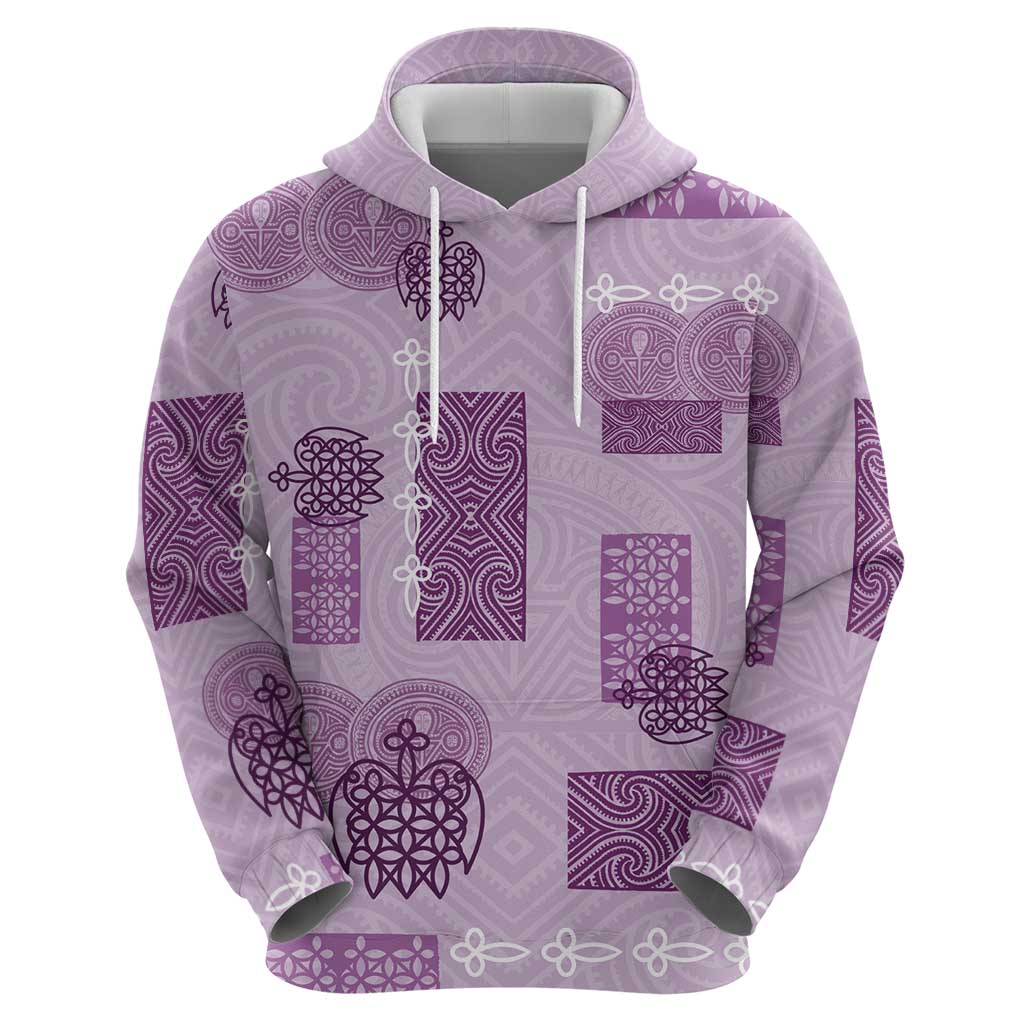 Vintage Lapita Hoodie Iconic Double Face Pattern Violet