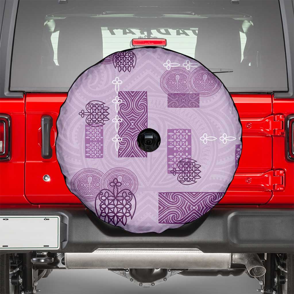 Vintage Lapita Spare Tire Cover Iconic Double Face Pattern Violet