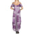 Vintage Lapita Summer Maxi Dress Iconic Double Face Pattern Violet