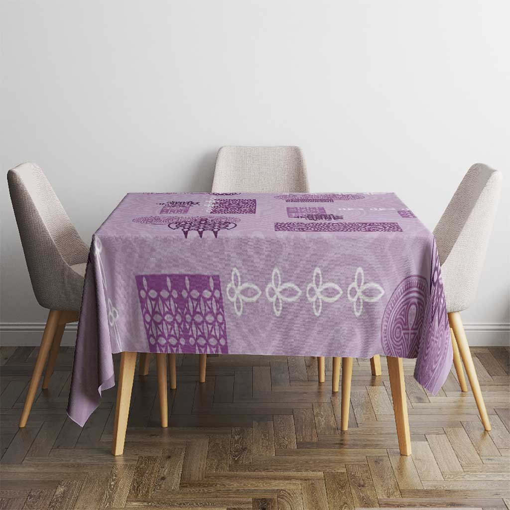 Vintage Lapita Tablecloth Iconic Double Face Pattern Violet