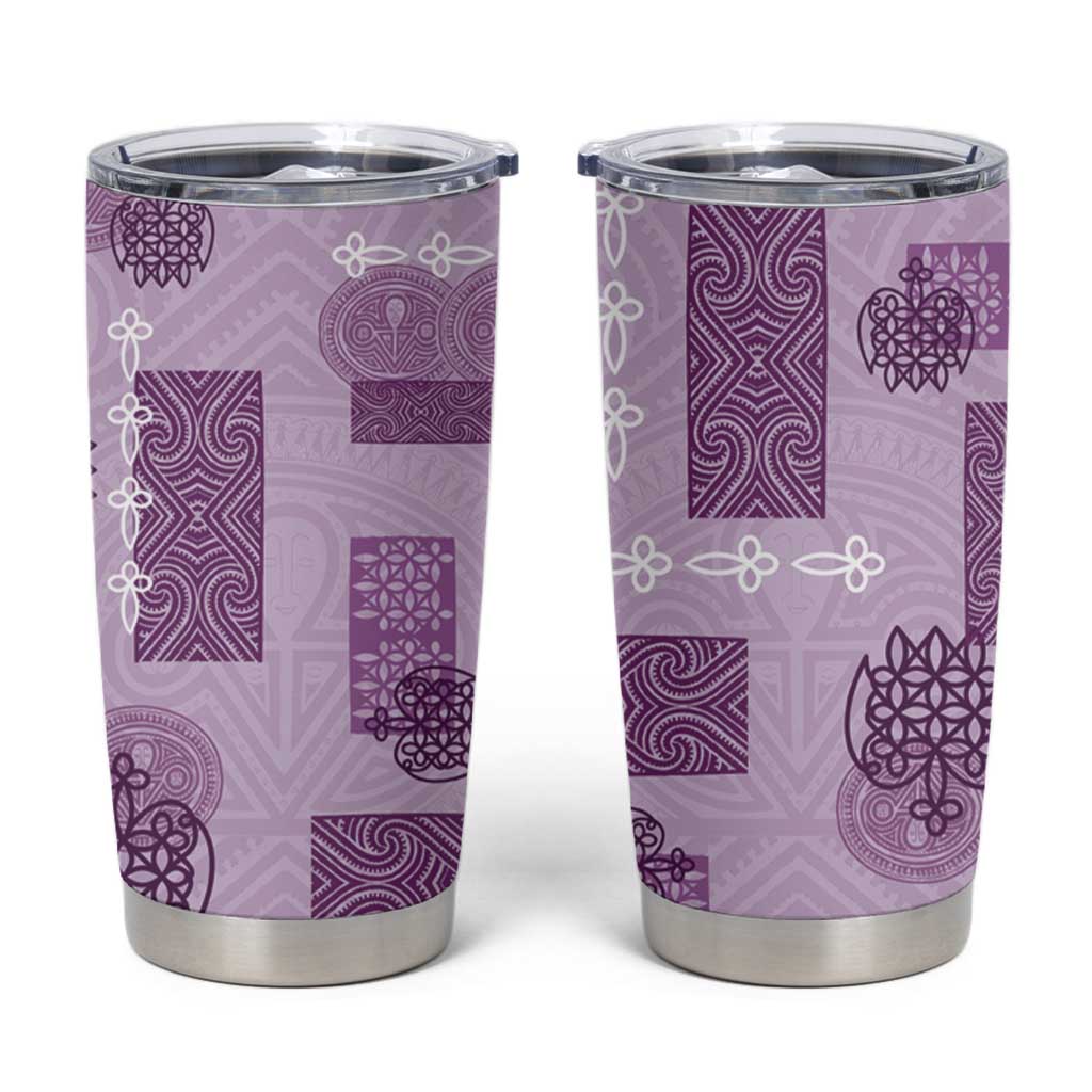Vintage Lapita Tumbler Cup Iconic Double Face Pattern Violet