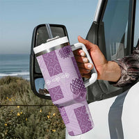 Vintage Lapita Tumbler With Handle Iconic Double Face Pattern Violet