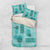 Vintage Lapita Bedding Set Iconic Double Face Pattern Turquoise